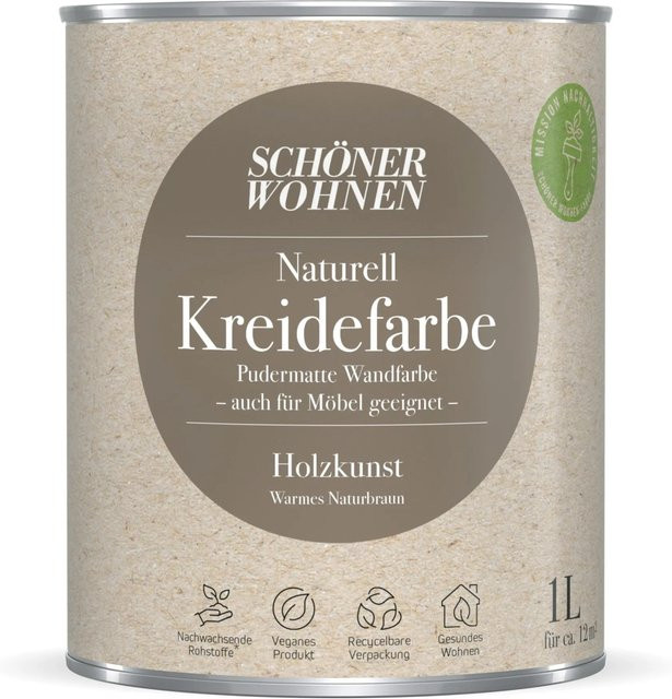 Schöner Wohnen Kreidefarbe Holzkunst in White und Brown - Bild 1