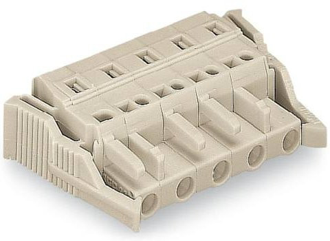 WAGO Buchsengehäuse-Kabel 721 mit 8 Polen und 5mm Rastermaß in Grau und Beige, 50 Stück - Bild 1