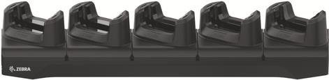 Zebra Handheld-Ladestation in Schwarz mit Ethernet und 5 USB-C Anschlüssen für Zebra TC22 und TC27 (CRD-TC2L-SE5ET-01) - Bild 1