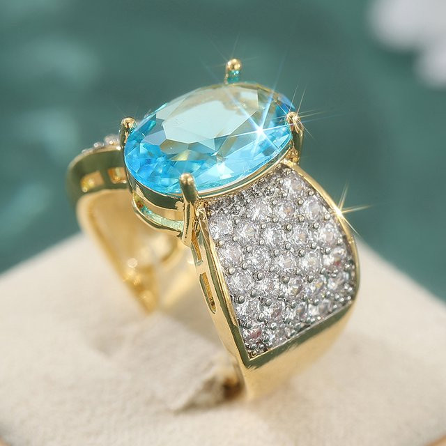 YoYo Ring, goldfarben, Zirkonia, Damen - Bild 1