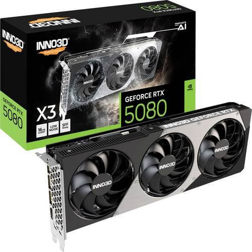 Inno3D GeForce RTX 5080 X3 Grafikkarte, 16 GB GDDR7, PCIe 5.0, Schwarz - Bild 3