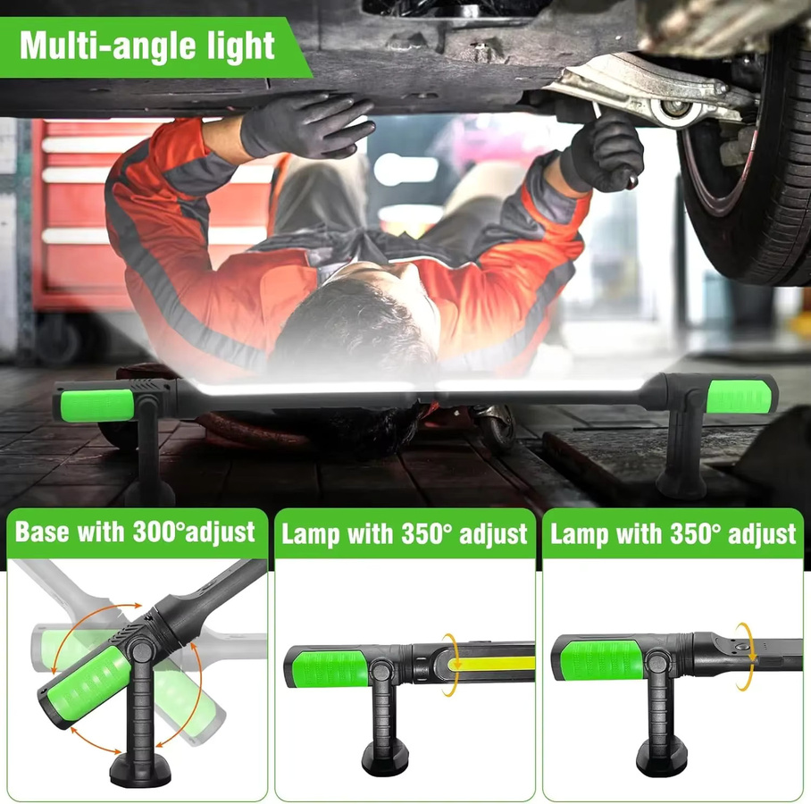 Tragbare magnetische LED-Arbeitsleuchte in Schwarz, wiederaufladbare LED-Bar für professionelle Reparaturarbeiten und Notfälle - Bild 5