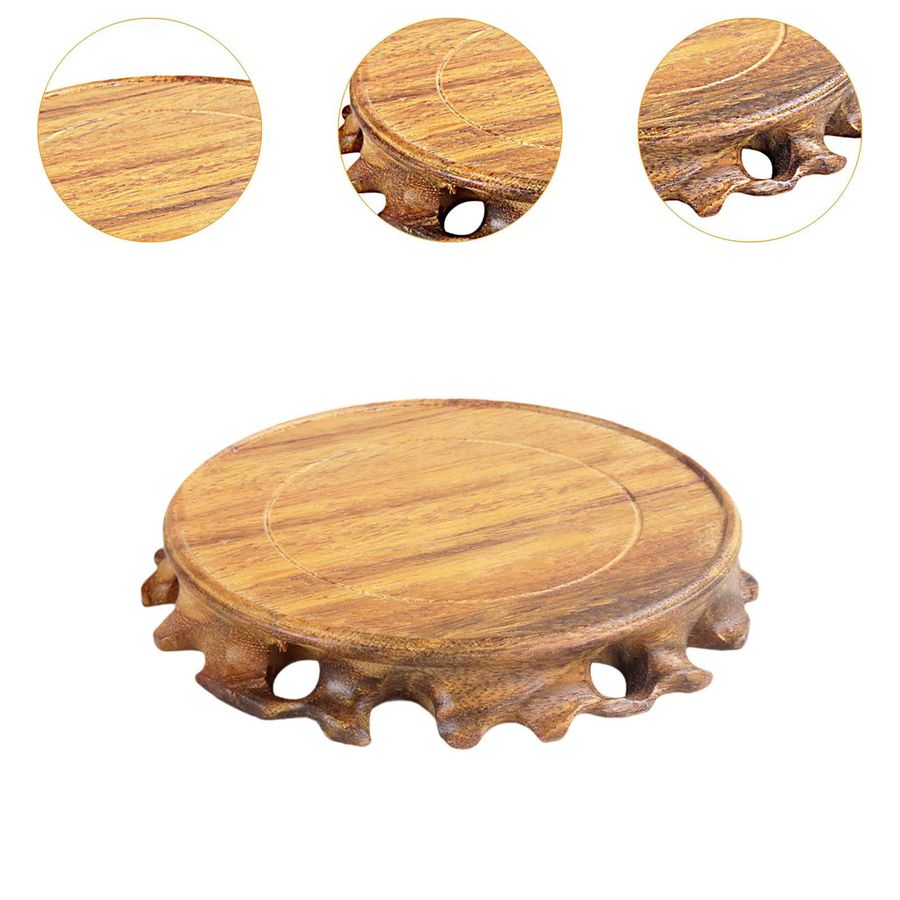 Kesoto Holzsockel für Buddha-Statuen, Blumentöpfe und Skulpturen in geometrischer Form - Bild 2