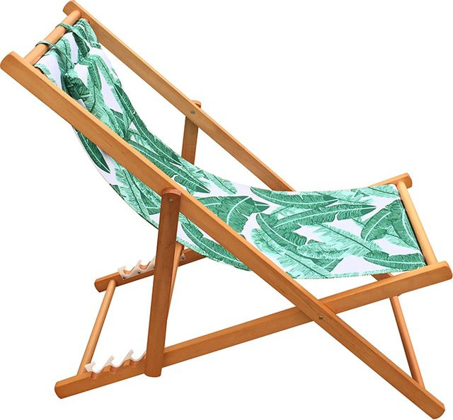 Klappbarer Strandstuhl aus massivem Kiefernholz von XMSJ für Garten, Terrasse und Camping - Bild 1