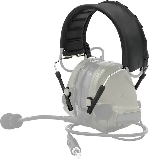 Taktischer Jagd-Headset-Adapter mit abnehmbarem Kopfband für COMTAC-Kopfhörer, elektronische Ohrenschützer für Airsoft und Schießsport, Schwarz - Bild 1