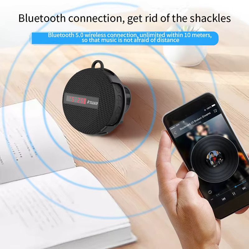 Tragbarer Bluetooth Lautsprecher AyeBeau Mini Sound Box mit Freisprecheinrichtung in Schwarz - Bild 4