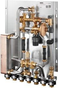 Oventrop Wohnungsstation Regudis W-HTU in Messing, Farbe: Silber, max. 15 l/m - Bild 1