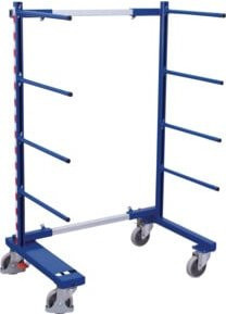 VARIOfit Tragarmwagen einseitig 540 - 1.400 mm in Blau und Stahl - Bild 1