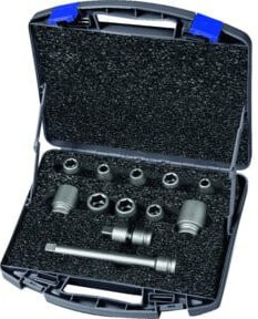 ASW Kraftsteckschlüsselsatz 720 SG 12 OL 12-teilig 1/2 Zoll 6-kant in Silber und Grau - Bild 1