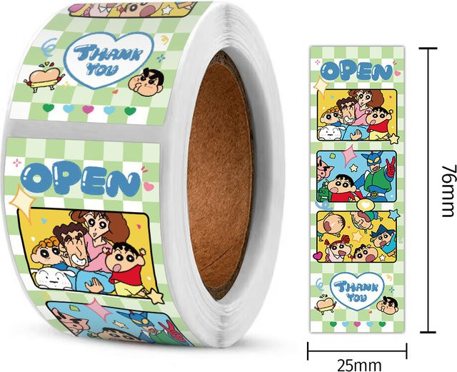 Keeppley Shin-chan Cartoon Aufkleber Set, 120 Stück bunte Anime Graffiti Sticker für Lehrer Belohnungen und zur Ermutigung, Mehrfarbig - Bild 1