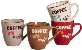 Ritzenhoff & Breker Coffee Talk Kaffeebecher aus Keramik mit Dekor, 8er Set, Mehrfarbig, 0,39 l - Bild 1