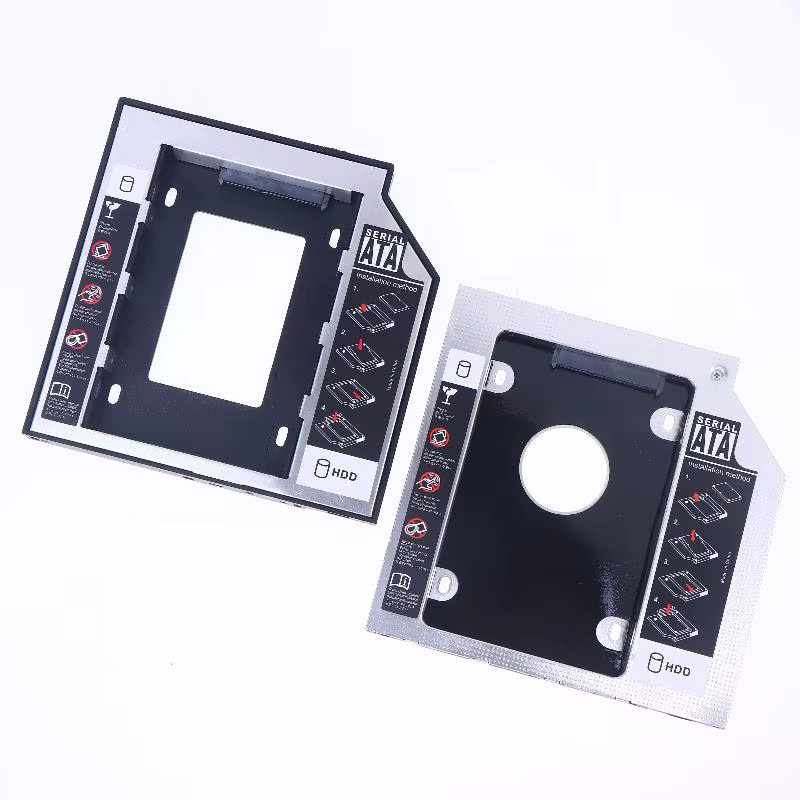 JETTING Universelles 2,5-Zoll HDD-Caddy-Set SATA 3.0 CD-DVD-zu-HDD-Gehäuse für Optibay in Silber (9,5/12,7mm) - Bild 4
