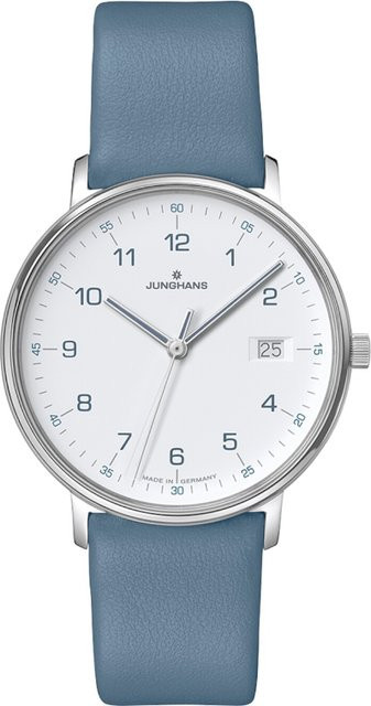 Junghans Armbanduhr, Quarz, Edelstahl, Leder, 34 mm, Damen - Bild 1