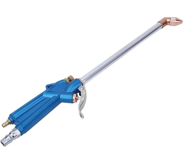AD 25 Pneumatischer Druckluftreiniger, gebogen und verlängert, Edelstahl, Blau, Länge: 400 mm - Bild 1