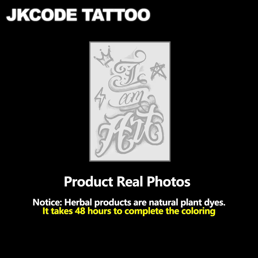 JKCODE TATTOO Kräutertattoo Street-Graffiti-Muster, Herren - Bild 4