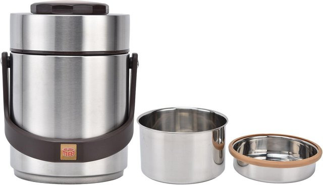 TOMTOP JMS Isolierte Lunchbox aus Edelstahl, vakuumisoliertes Bento-Behälter, auslaufsicher, Grau, 1500 ml - Bild 1
