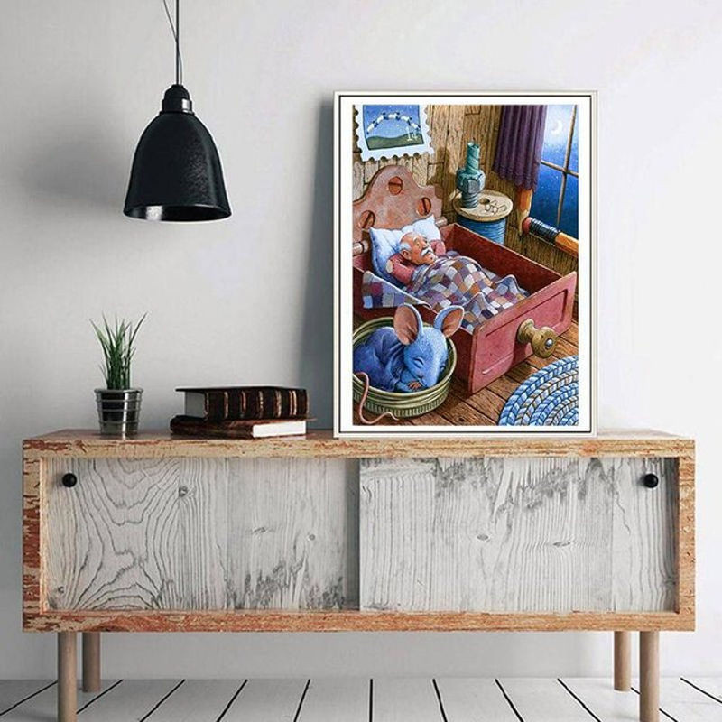 FIYO 5D Diamond Painting Set mit Cartoon Marionette, Mehrfarbig, B/H: 30 x 20 cm - Bild 1