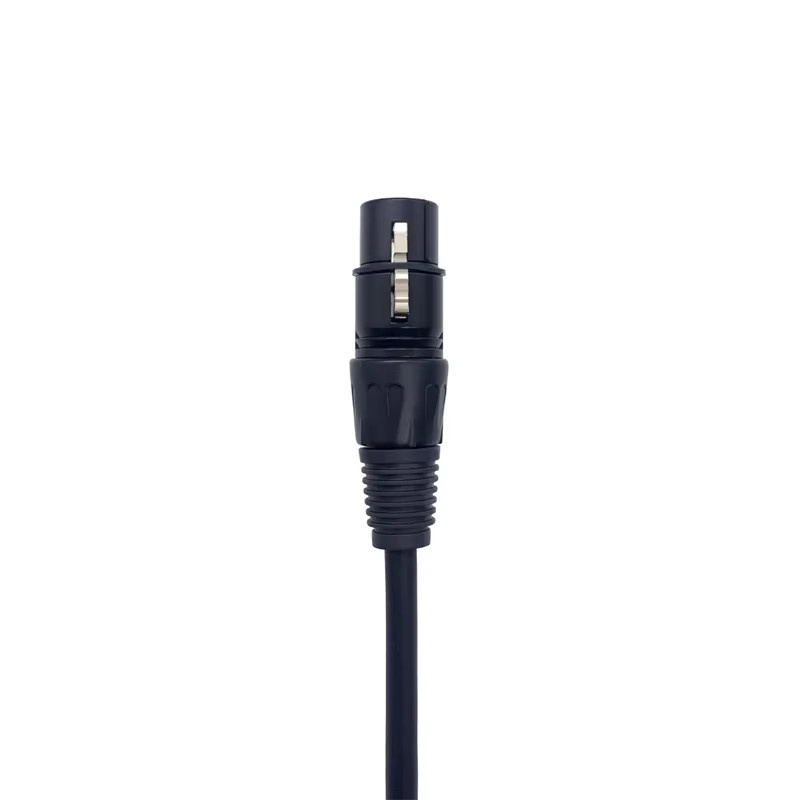 10er Set GVT DMX-Kabel Schwarz, 3-polig, 1 m Länge, abgeschirmtes Signalkabel für Bühnenlicht-Controller - Bild 1