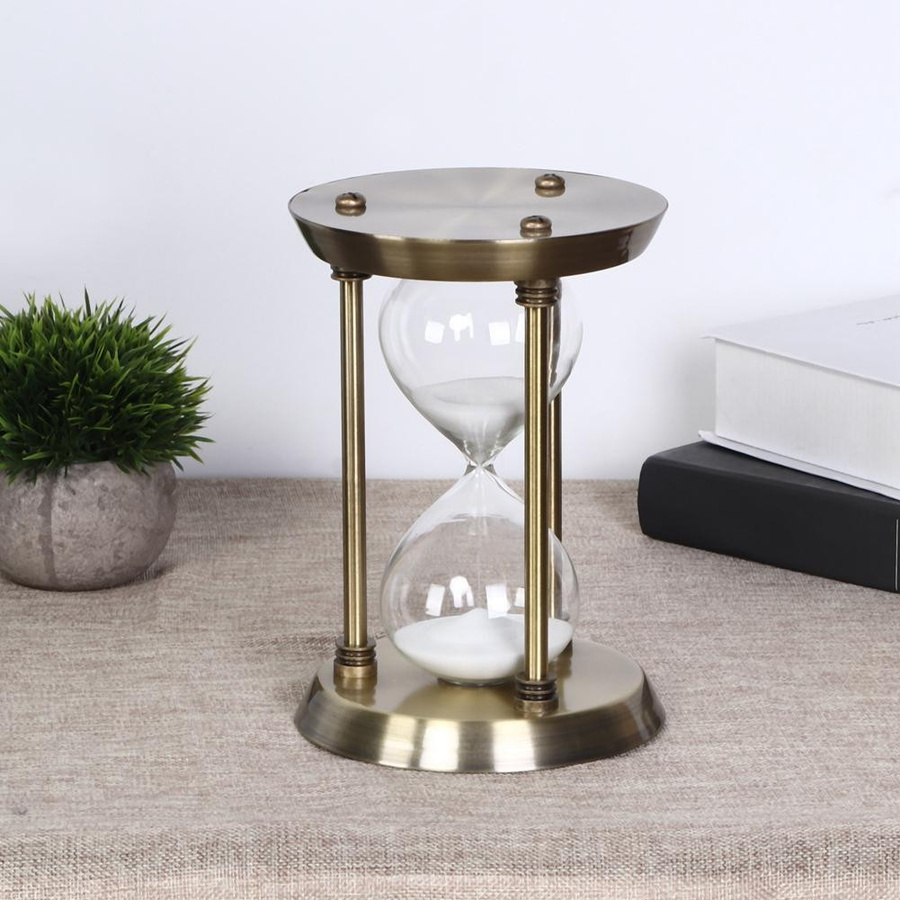 TOMTOP JMS Sanduhr Timer in schlichtem Stil aus Glas und Metall für die Heimdekoration - Bild 5