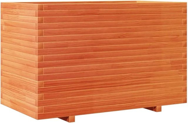 vidaXL Pflanzkübel aus Massivholz Kiefer in Wachsbraun, B/T/H: 110 x 60 x 72 cm - Bild 1