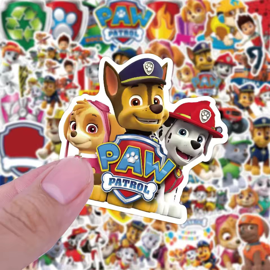 50 Stück Paw Patrol Cartoon-Aufkleber für Kinder in Multicolor, niedliche Motiv-Aufkleber aus Papier für Schulbedarf und Belohnungen - Bild 2