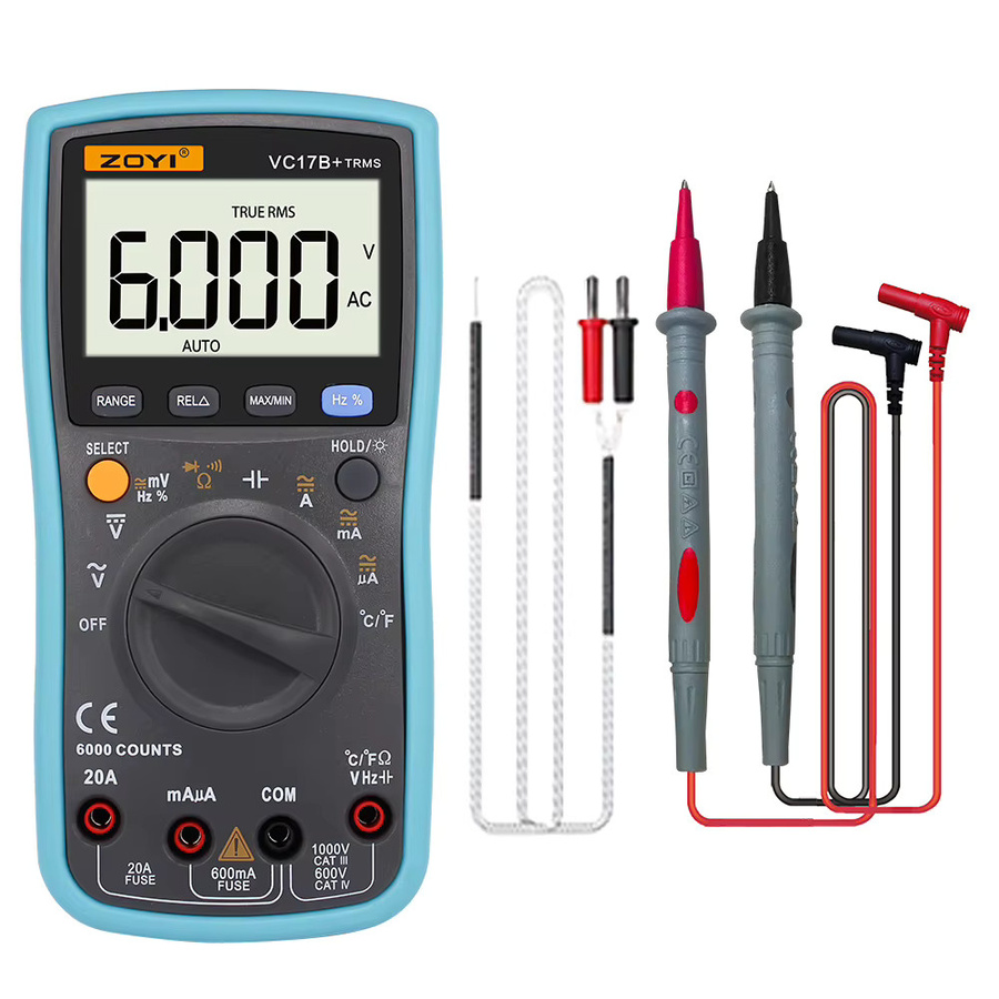 ZOYI Digitalmultimeter 17B MAX Intelligentes Hochpräzises Voltmeter mit Anti-Verbrennungs-Schutz in Blau - Bild 5