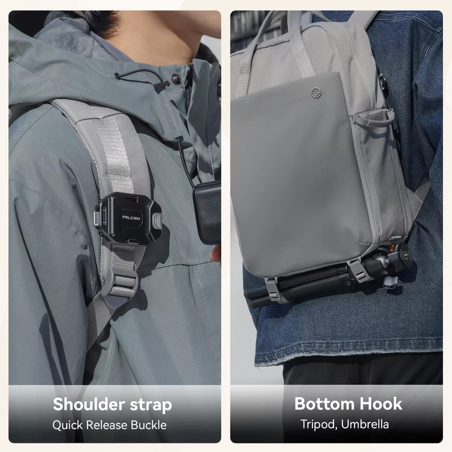 Ulanzi F08 DSLR-Kamera-Videotasche als Rucksack mit 18 l Volumen in Schwarz oder Grau - Bild 4