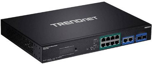 TRENDnet TPE-3012LS Smart PoE+ Switch mit 8 x 10/100/1000 Mbit/s und 2 x Kombi-Gigabit-SFP, 110 W PoE+ Budget, Schwarz - Bild 2