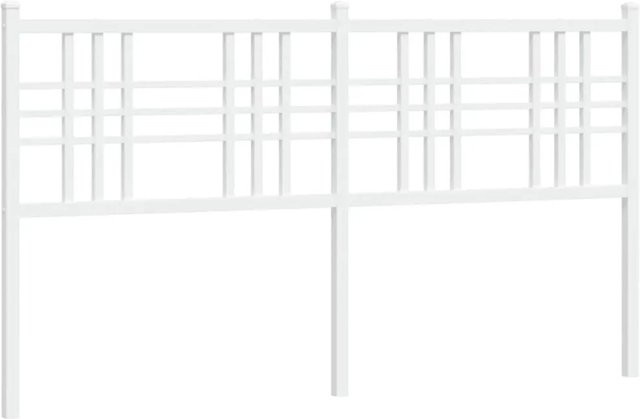 vidaXL Ersatz-Kopfteil aus Metall in Weiß für 160x200 cm Bett - Bild 1