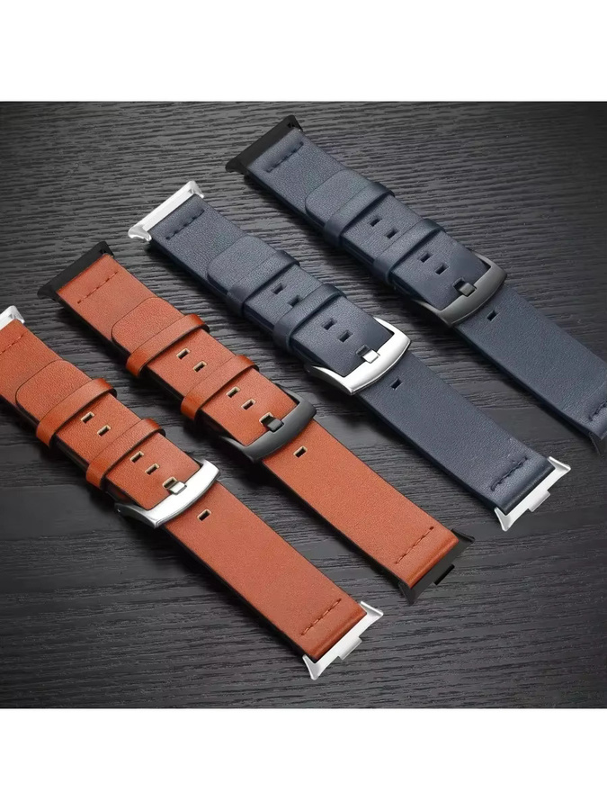 CAOWTAN Uhrenarmband Leder, brown, Unisex, Mi band 8, Mi band 9 pro, Redmi Watch4, Redmi Watch5 - Bild 3