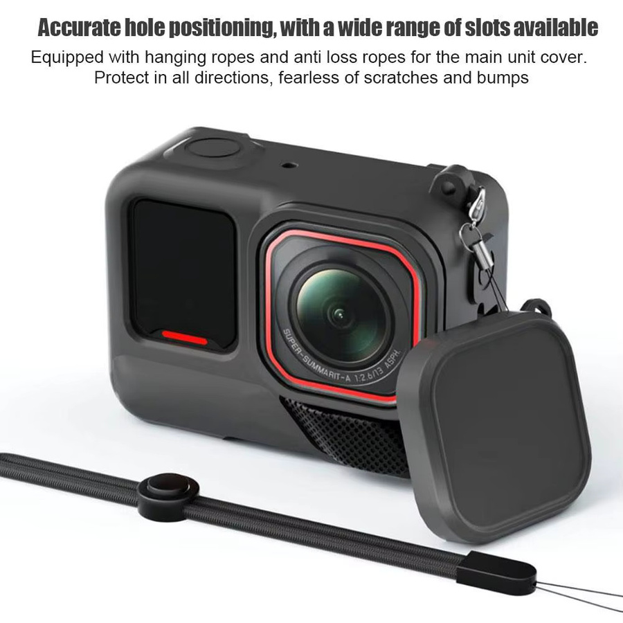 Insta360 Ace Pro 2 Silikon Schutzhülle mit Objektivabdeckung in Schwarz - Bild 3