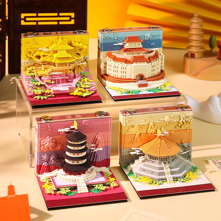 Kulturelles Kreatives 3D-Papier-Schnitz-Notizblock als Tischdekoration in Multicolor - Bild 4