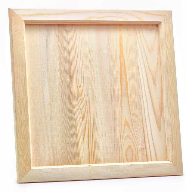 VBS Bilderrahmen Quadrat aus Kiefernholz in Beige, B/H: 37 x 37 cm - Bild 1