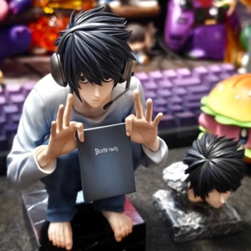 Bandai Death Note L Hockende GK-Figur, Anime-Sammlerfigur, 16cm - Bild 4