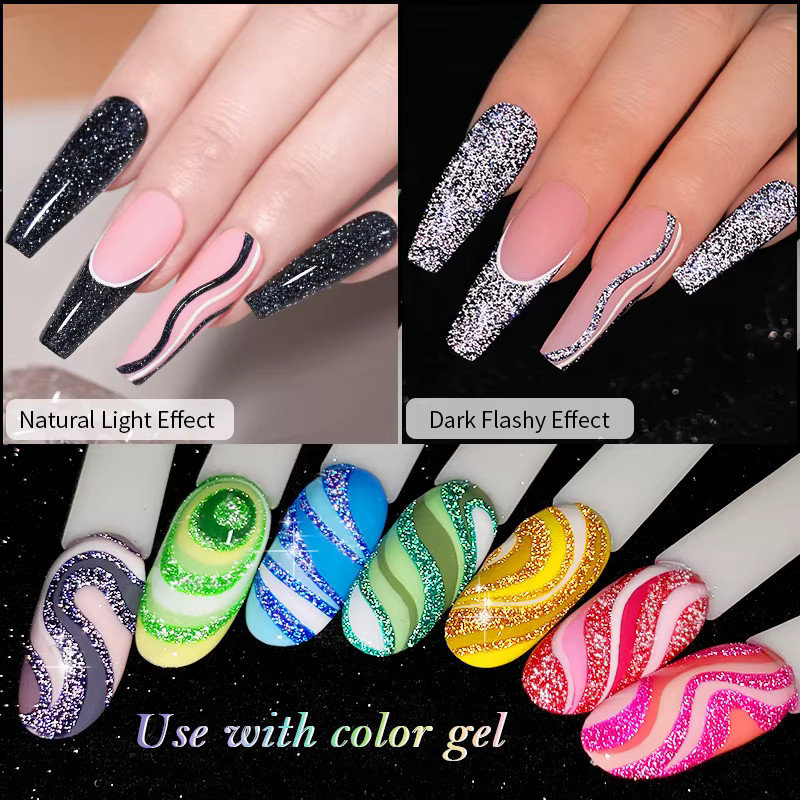 LILYCUTE Gel-Nagellack, Reflektierender Glitzer, 5 ml - Bild 4