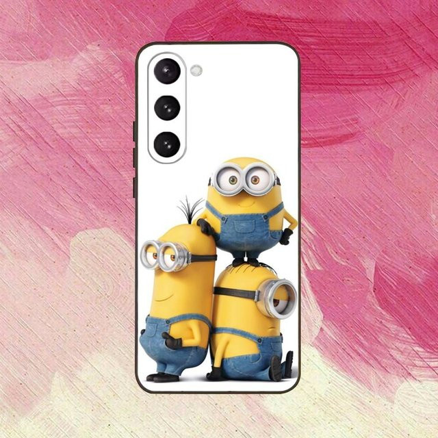 SÜSS Minions Handyhülle aus weichem schwarzem Silikon für Samsung Galaxy A73, A72, A71, A70, A53 5G und A52, A51 - Bild 1