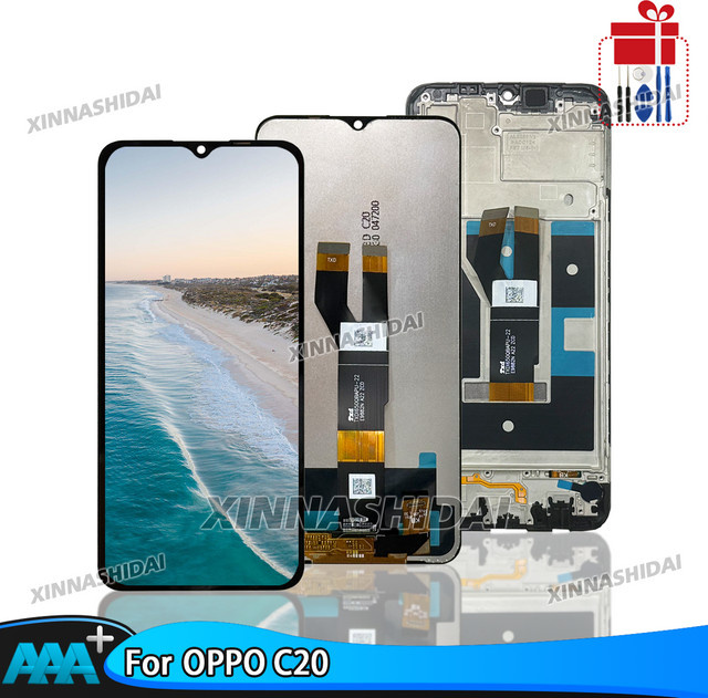OPPO C20 LCD-Display Ersatz mit Touchscreen Digitizer Baugruppe und Rahmen - Bild 1