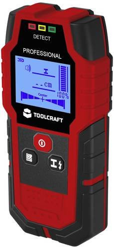 TOOLCRAFT Ortungsgerät TO-9627699 in Rot mit einer maximalen Ortungstiefe von 120 mm für Holz sowie eisenhaltige und nicht eisenhaltige Metalle - Bild 1