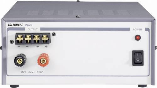 VOLTCRAFT FSP 2420 Labornetzgerät mit 1 Ausgang, Festspannung 24 - 29 V/DC, 20A, 540W, Farbe: Grau/Steel - Bild 1