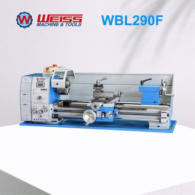 WEISS WBL290F Metalldrehmaschine Tischdrehmaschine mit 1,5 kW bürstenlosem Gleichstrommotor, D1-4-Spindel mit 38 mm Spindelbohrung und 160 mm 3-Backenfutter, Weiss - Bild 1