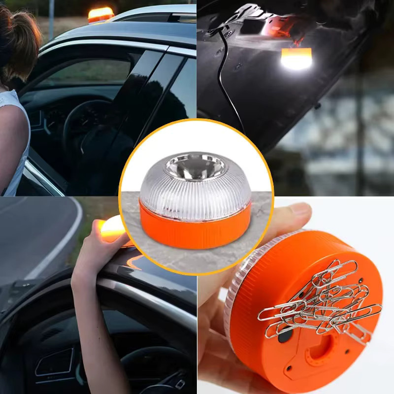 LINYILIGHT LED Auto-Blitz-Warnleuchte mit Magnet und Akku, rote Signallampe als Notlicht und Parkbeleuchtung - Bild 5