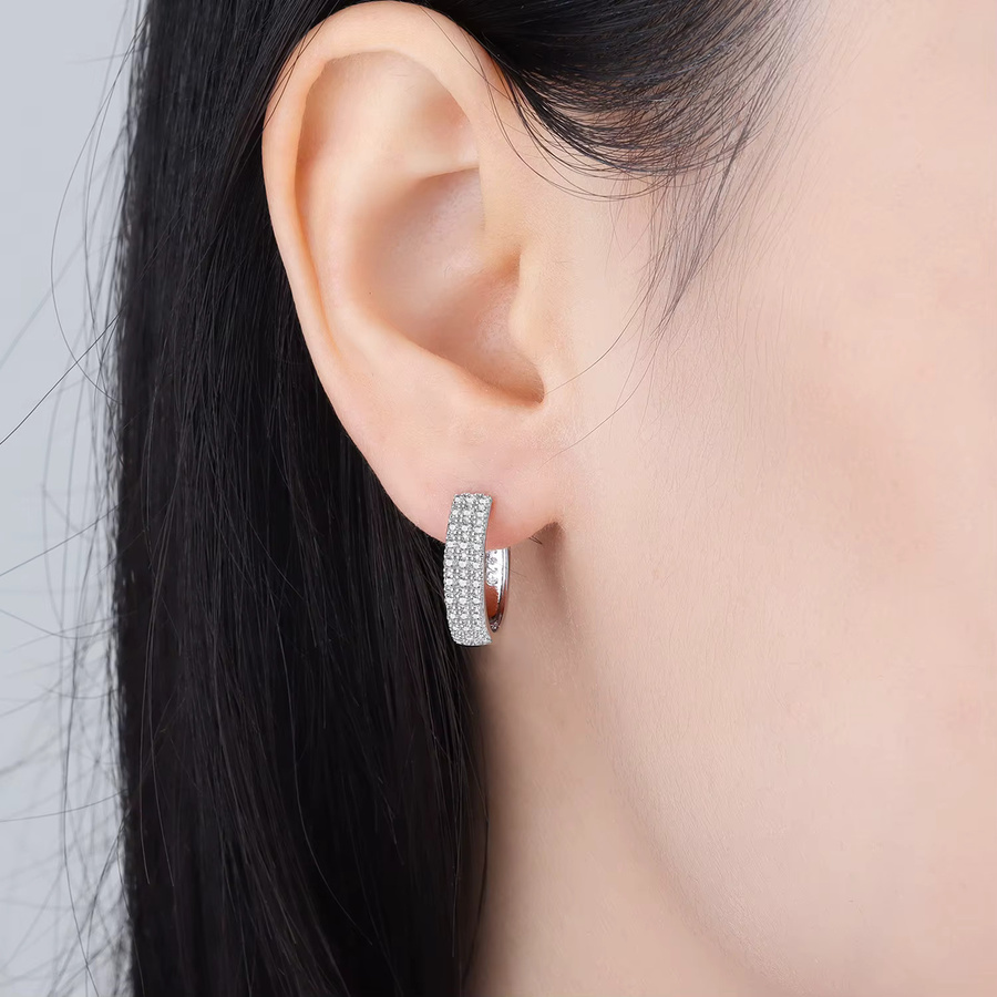 CYCUFF Creolen-Ohrring, 925 Silber, Zirkonia, Damen - Bild 2