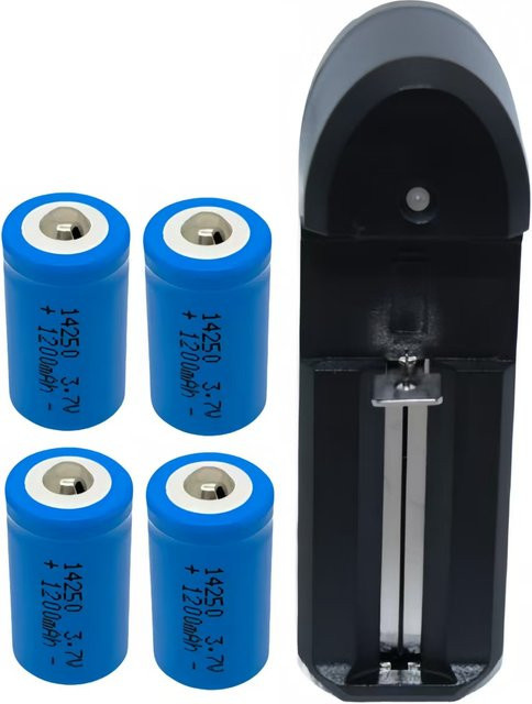 DOUBLEPOW Wiederaufladbare Lithium-Batterie ER14250 LS14250 1/2 AA 3,7V 1200mAh Blau - Bild 1