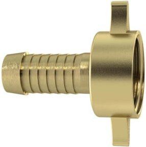 Riegler Schlauchverschraubung G3/4 x 13 mm mit Überwurfmutter und flacher schwerer Ausführung aus Messing in Gold - Bild 1