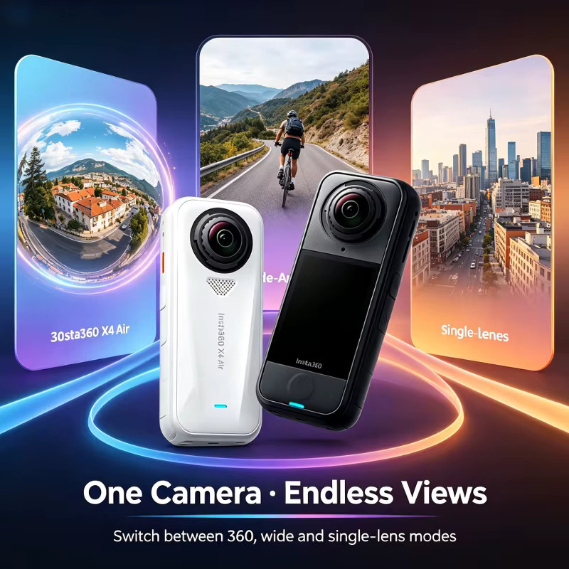 Insta360 X4 Air 360-Grad-Actionkamera in Weiß mit 8K30FPS HDR-Video, FlowState-Stabilisierung und 15m Wasserdichtigkeit für Vlogs und Outdoor-Sport - Bild 3