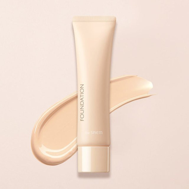 The Saem Saemmul Airy Cotton Foundation, 01 Hellbeige, 30 ml, Matt - Bild 1