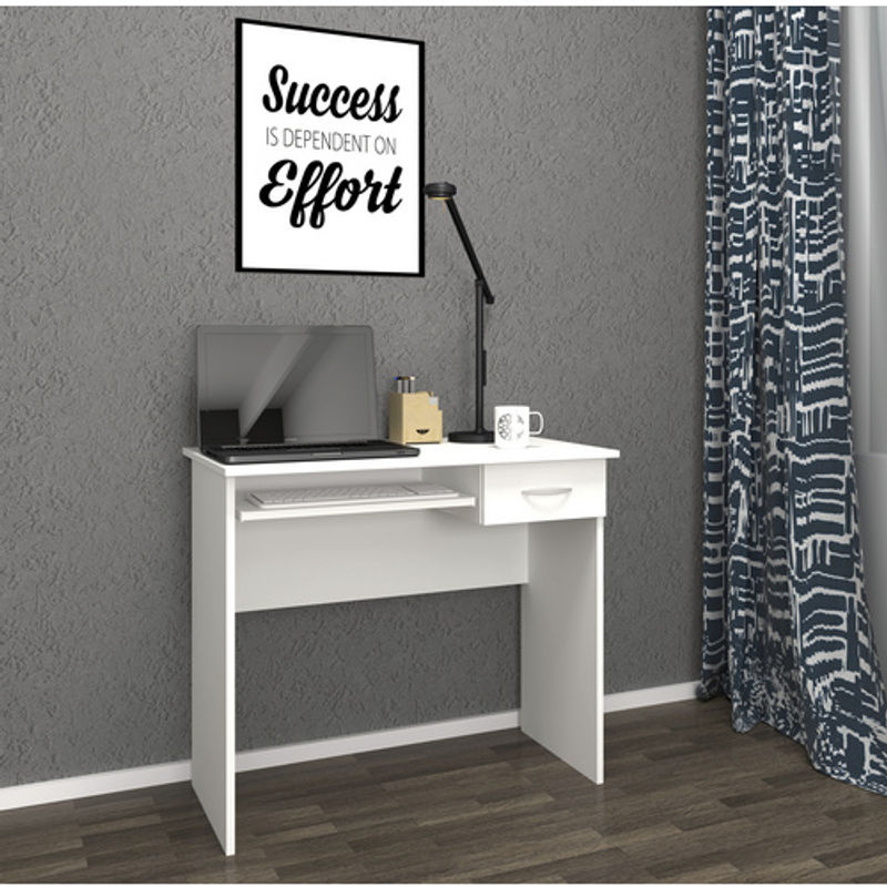 VCM Schreibtisch Arusa aus Holz in Weiss, B: 85 cm, H: 75 cm, T: 50 cm - Bild 3