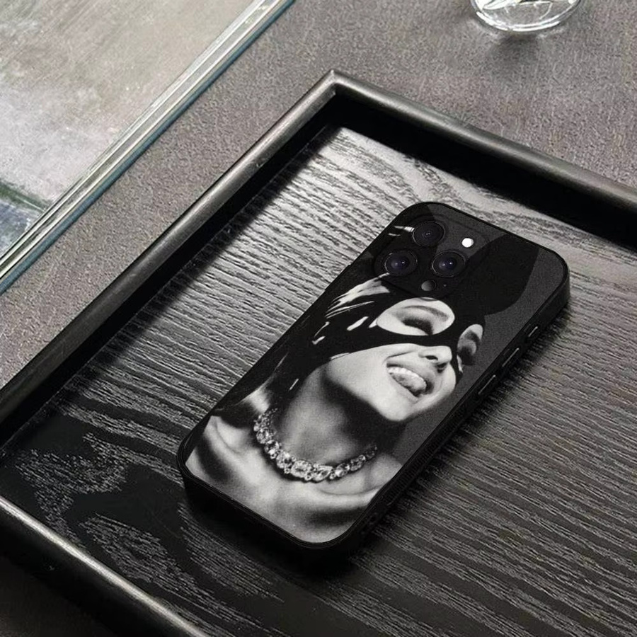 Singer A-Ariana G-Grandes Silikon Handyhülle für iPhone 11 12 13 14 15 16 Pro Max Mini X Xs XR in Schwarz - Bild 5