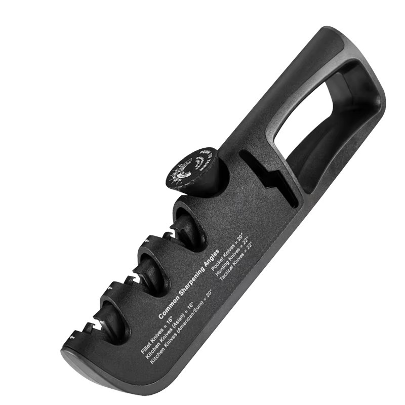 WXCOO 4-in-1 Küchenmesserschärfer in Schwarz mit rutschfestem ergonomischem Griff für Messer und Scheren - Bild 6