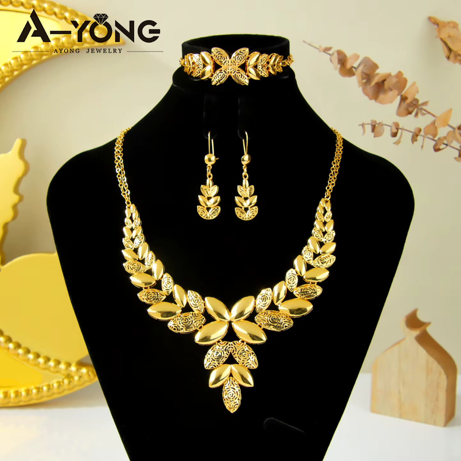 A-YONG AYONG JEWELRY Schmuck-Set, 24k vergoldet, Gold, Damen, Vintage - Bild 2